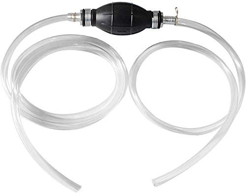 Pompe a eau manuelle, Pompe Manuelle Siphon, Pompe Transfert Liquide l'eau, Pompe de Siphon à Main Essence, Aspiration Pompe de Transfert pour Gaz Huile Eau Carburant avec 2 Tuyaux Écologiques (10 mm)