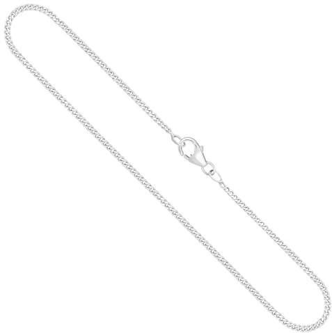 EDELIND Goldkette Damen Herren 1,7 mm Panzerkette flach 585 oder 750 aus Weißgold Echtgold Kette Halskette Gold mit Schmuck Geschenkbox