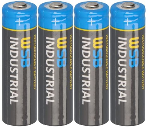 WSB 4er Pack SOLAR Mignon AA Akkus - wiederaufladbare Batterien - 3,2V 1,92Wh LiFePo4 Hochleistungs- Akku Batterie speziell für Solarlampen Solar Lichterkette Solarleuchte Leuchte