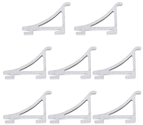 DOITOOL Freezer Shelf Clips Size 4 Refrigerator Support Hooks 8Pcs Cooler Shelf Brackets with Curved Dovetail Design Easy Installation for Home Freezers
