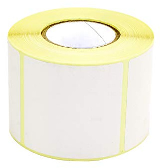 Netuno 1 Rolle Thermo-Etiketten selbstklebend 58 x 60 mm 500 Stück Haushaltsetiketten Klebeetiketten zum Bedrucken Aufkleber blanko für Haushalt Büro Küche Beschriftungsetiketten matt-weiß 5,8 x 6 cm