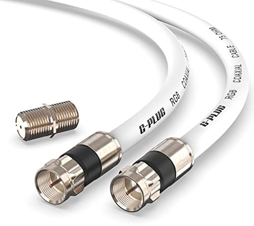 G-PLUG 5m Koaxialkabel RG6 – 135dB 4-fach geschirmt mit vergoldeten Steckern & Gummi-O-Ring – Antennenkabel für DVB-T2, DVB-C, DVB-S2 – HDTV 4K 3D – wasserdicht – Weiß