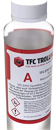 TFC Troll Factory EP01 epoxiharts med härdare I 2,9 kg set (2 000 g 900 g) I Set A och B I tunt skikt injekterad harts
