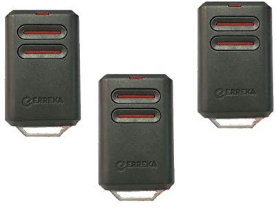 Pack 3 Mando de Garaje Original Erreka Kuma Luna, 2 Canales Botones, 433mhz, Compatible Erreka Reson.
