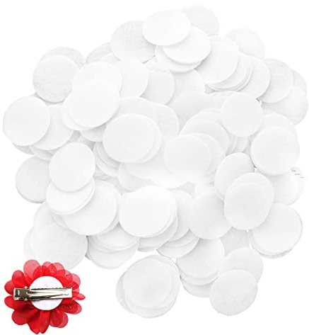 Prasacco 200 Pcs White Felt Circles 1 Inch Round Soft Thick Felt Pads for DIY Craft Projects Sewing Handcraft Accessories