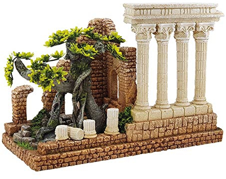 Nobby Aqua Ornaments ANTIKE SÄULEN MIT Bonsai, 32 x 15,5 x 22 cm cm, 1 Stück