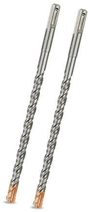 Meccion SDS Plus Punte da Trapano, 10mm x 200mm x 2pcs,Professionale Punta Martello Perforatore per Calcestruzzo, Pietra, Mattone