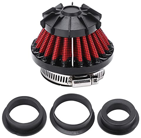 Filtre à Air 4 en 1 35 Mm 42 Mm 48 Mm 50 Mm Diamètre Intérieur Nettoyeur D'admission D'air pour Pit Bike Mini Bike Sport Véhicule Utilitaire pour Moteur GY6 pour TTR pour SSR (Rouge)