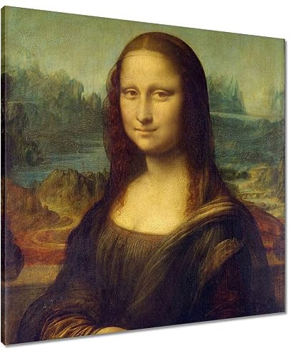 Gemälde gedruckt auf Leinwand Wandkunst Dekor 70x70cm Mona Lisa Nr. H1419Z_PC1BC