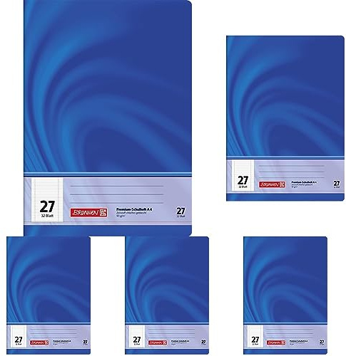 Brunnen Schulheft A4 Vivendi Lineatur 27, 32 Blatt (Packung mit 5)