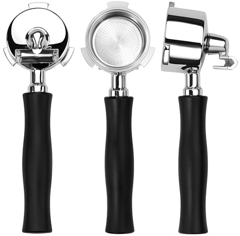 Normcore Siebträger mit doppeltem Auslauf, 51 mm, 3 Ohren, passend für Delonghi Dedica EC680 und EC685 und SMEG & EUPA Kaffeemaschinen, Griff aus eloxiertem Aluminium mit 18 g Filterkorb