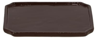 Esschert's Garden Plateau pour Pot à Bonsai Rectangulaire M en Terre Cuite - Marron - L 20,6 X P 16,7 X H 1,4 Cm