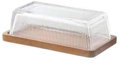FAJNUZI2024 Mantequillera Bandeja Rectangular for Mantequilla y Queso, Caja for Guardar Queso, Tartas, postres, Pan, Dim Sum, con Tapa Mantequera