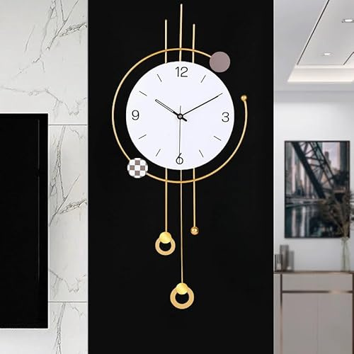 TOHOOYO Große Moderne Wanduhr für Wohnzimmer Dekor große dekorative Wanduhr Pendel batteriebetrieben Nicht tickend für Schlafzimmer Küche Büro Haus einzigartige Uhren Wanddekor 13 * 30 Zoll