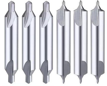 Brocas centrales de acero de tungsteno, taladro puntual de carburo de 60 grados, 1,0mm, 2,0mm, 3,0mm, 4,0mm, 5,0mm, broca de Metal de doble cabezal tipo AB(Type B,D2)