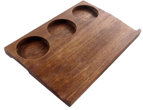 Bandeja para Servir De Madera - Platos De Madera | Bandejas De Comida De Bastón Rectangular | Bordes Elevados Y Peso Ligero | Cocina De Comidas Frutas Desayuno En La Cama Y El Table