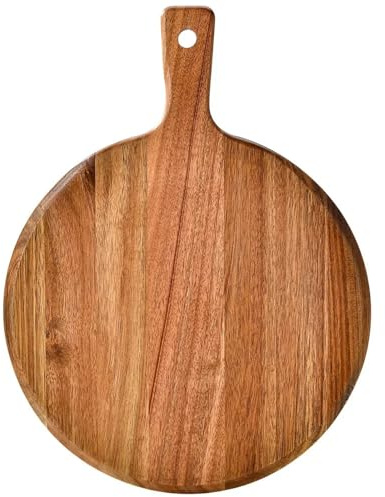 Tabla De Cortar Tabla de cortar madera for pizza, redonda, con asa, bandeja for hornear, piedra for, utensilios for pasteles