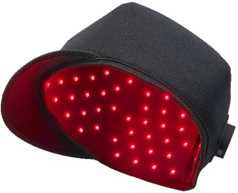 GOURIXIN Gorro De Terapia Capilar con Luz Roja, Dispositivo Lllt De 660 NM E Infrarrojos De 850 NM para El Crecimiento del Cabello, Tamaño Ajustable