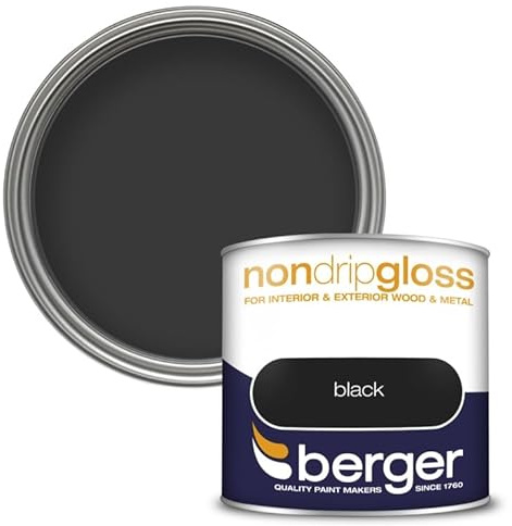 AXpower Inspirational Technology Empowering People Non Drip Gloss Paint 250ml Black | High Shine Finish | Easy Application Paint for Wood & Metal | Interior & Exterior Use