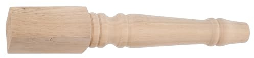 BUGUUYO Massives Holz Tischbein 43x6cm Unlackiert Gedrechselt Rustikale Möbelfüße für Kücheninsel Esszimmerbank und Couchtisch