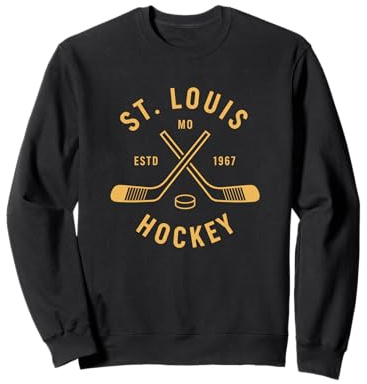 St. Louis Hockey Mo Estd 1967 Crossed Stick Puck Fan Sweatshirt