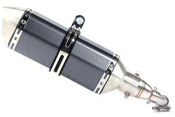 Tubo Scarico Scarico Moto Adatto Per Benelli Tnt 125 135 Silenziatore Per Tubo Modificato In Acciaio Inossidabile(WHITE)