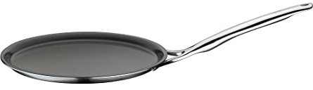 Spring Vulcano Classic Crepes Pfanne 28 cm | Edelstahl | 5-Lagen-Mehrschichtmaterial | Antihaftbeschichtung | Wiederbeschichtbar | Induktion | Pfanne 28 cm | Crepes Maker | Pancake Pfanne