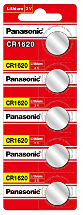 Panasonic Lithium-Batterie CR1620, 3 V, 5 Stück