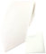 TigerTie Designer Krawatte + Einstecktuch aus 100% Baumwolle in cremeweiss einfarbig Unicolor
