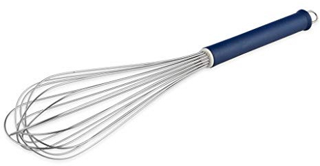 Thermohauser 5000145045 - Varillas de batir (acero inoxidable, 40 cm, mango de plástico azul y colgador, con 16 trabillas, mango: poliamida)