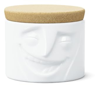 FIFTYEIGHT PRODUCTS / Tassen / Vorratsdose „Heiter (Porzellan, 900 ml, weiß, Made in Germany)