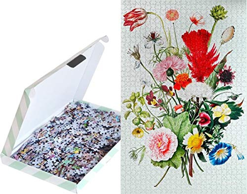 BloomPost Puzzle de Fleurs - 1000 pièces - Cadeau Unique livré par Boîte aux Lettres - Inspiré par la Nature