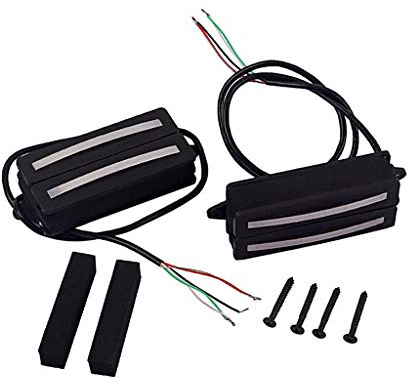 Alnicov 7 Saiten Gitarre Humbucker Tonabnehmer Set, Alnico Rails Coil Neck und Bridge Double Pickup Ersatzteile für E-Gitarre