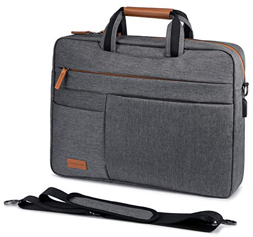 LOVEVOOK Laptop Tasche 15.6 Zoll Notebook Tasche 15.6 Zoll Wasserdicht Aktentasche Herren Schultertasche Macbook Tasche 15-15.6 Zoll Business Taschen Herren Grau