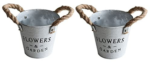 Cabilock Eisenblumentopf Blumenpflanzer Blumentopfeimer Blumenvase Sukkulenten Pflanzgefäß Für Zuhause Wohnzimmer Garten Deko