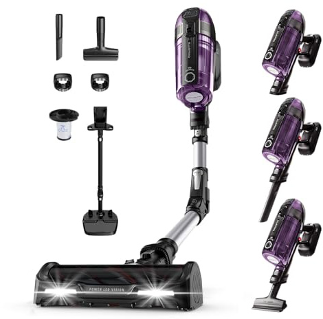 Rowenta Xforce Flex 12.60 Allergy – Aspiradora Escoba sin Cable de 320 W Potencia, Suelos, sofás y Pared, filtra hasta 99,9% de partículas, Gran depósito 0,9 L, Accesorios para pelo de mascotas RH98A0