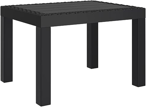 vidaXL Gartentisch Anthrazit 59x47x40 cm PP