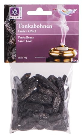 Tonkabönor 50 g – rökelse doftande trä, örter, blommor för rökning på sil och träkol naturliga rökelser för avkoppling och rengöring