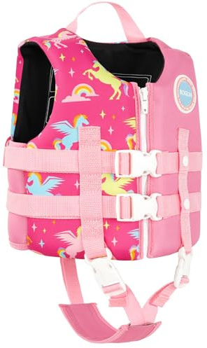 Zeraty Boglia Bambini Nuotare Vest Bambino Giacca Float Galleggiante per Piscina con Cinturino di Sicurezza Regolabile, Galleggiante per età 1-9 anni/18-77 LBS
