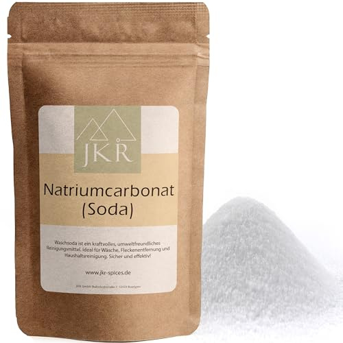 JKR GmbH Waschsoda 250g | Soda Pulver das Haushaltswunder | Waschsoda gegen Grünbelag | Soda Reiniger | Reine Soda | im CO² neutralen wiederverschließbaren Doypack