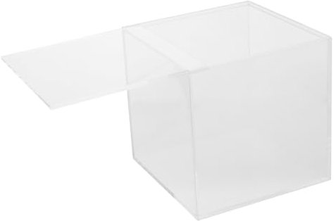 Amosfun transparente Aufbewahrungsbox Sammelvitrine spielzeugbox - Transparente Schaukasten übersichtliche Vitrine klare Acrylboxen Behälter aus Acryl durchsichtiger Schaubehälter