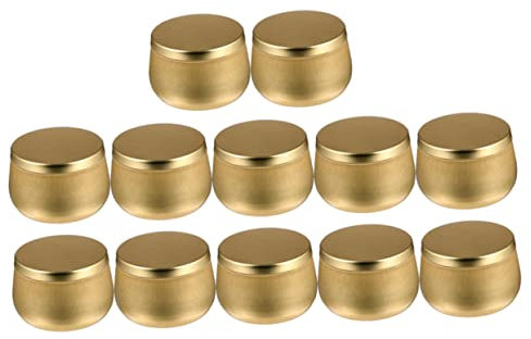 CIYODO 12pezzi Barattoli in Latta Rotondi Per Conservazione Sicura Di Dolciumi Tè e Gioielli Contenitori Resilienti in Design Elegante e Durevole Per Uso Multiplo