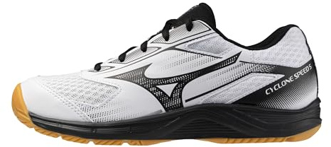 Mizuno Cyclone Speed 5 Volleyball Shoe | Womens Volleyball Footwear | White-Black | US Womens 9