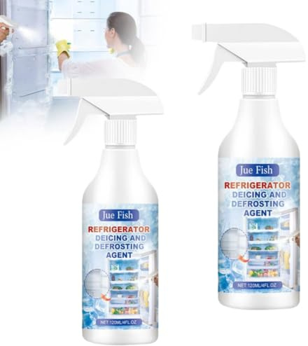 Auftauspray für Kühlschrank mit Gefrierschrank, 120 ml, Gefrierschrank-Spray, Auftau-Enteiser-Spray, schnelles Auftau-Entfroster-Abtau-Reiniger, einfach zu bedienen, Tiefkühltruhe für Zuhause, Küche