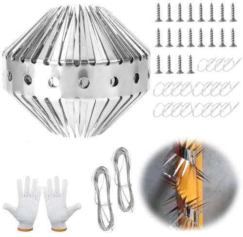 Cintura Repellente Gatti, 200cm protezione per martore in acciaio inox, protezione contro arrampicata dei gatti, Protezione per martore, Cintura Anti-Martore per Tubi di Scolo, Protezione per Martore