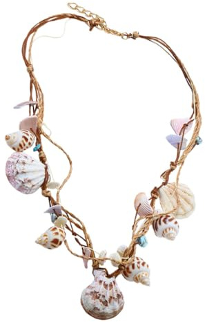 Callaron collar concha collar medallón collar hombre collar cadena cadena cadena collar colier mujer pearl necklace collares colgante concha collar estilo verano shell, 56CM, material sintético, No es