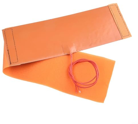HpLive Silikon-Heizmatte 12V 240W Flexible Heizung für Flaschen, 10x30cm Kabelgebundene Wärmematte Elektrische Heizkissen, Orange