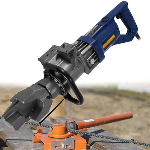 GLJTUO Elektrischer Hydraulischer Bewehrungsbieger, 900 W, Bewehrungsbiegewerkzeug, Handgeführte Biegemaschine Für Metall-, Stahl- Und Kupferstangen, Biegewinkel 0–130 Gra,4to22mm
