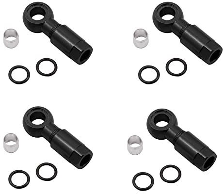 GREOHNMPAW 4X Fahrrad Hydraulische Scheiben Bremse Nadel Kopf für XT XTR Fahrrad Bremse Zubehör Schwarz