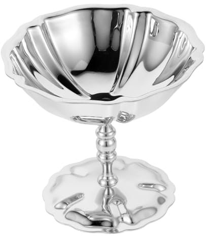 Cabilock Coupe À Glace : Bol À Dessert En Acier Inoxydable De 200 Ml Avec Base Haute Pour Les Fêtes Et Un Usage Quotidien - Gobelet À Glace À Large Ouverture Pour Un Service Facile